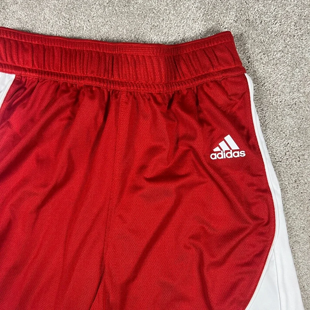 Adidas Mens Size M‎ Red White NC State Wolfpack Logo Basketball Shorts NWT